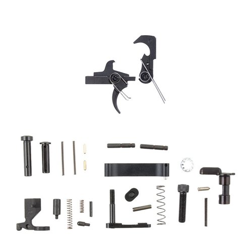 Build your AR-15 with Brownells' Mil-spec lower parts kit featuring durable components, a choice of CMMG or Schmid triggers, and easy installation.