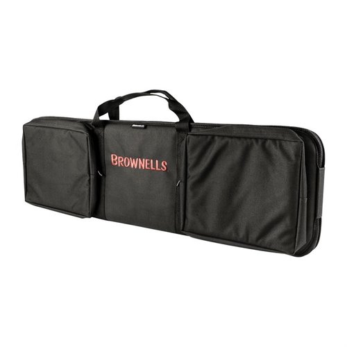 The Brownells Discreet Tactical Rifle Case features heavy-duty nylon, soft padding, tactical straps, heat-resistant lining, and ample storage for magazines.