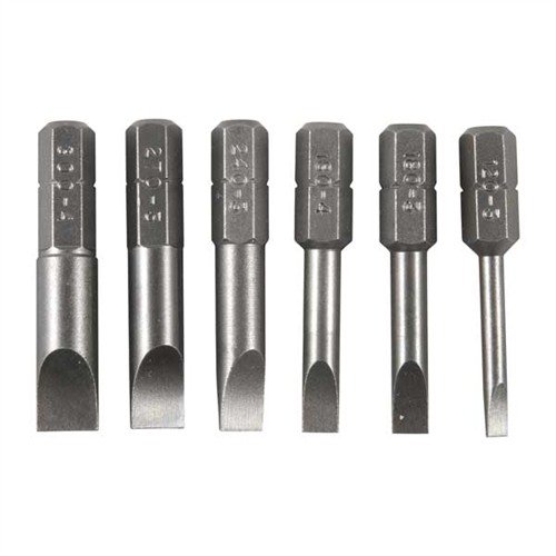 Brownells Winchester/Marlin Screwdriver Bits offer precision-engineered, hardened steel bits for optimal fit and durability, minimizing screw damage during maintenance.