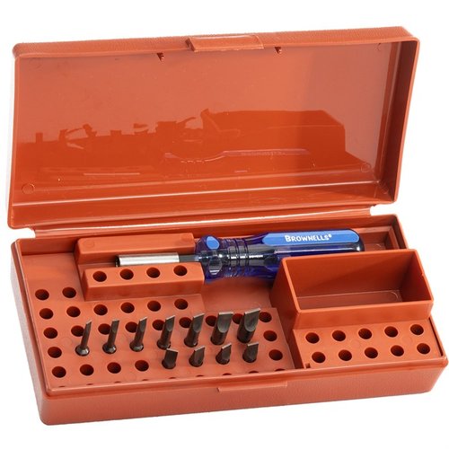 The Brownells Magna-Tip #3 Standard Set features high-quality bits and a Clip-Tip LE Handle, perfect for precision work in any gun shop or workshop.