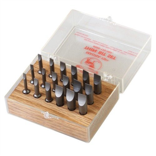 The MAGNA-TIP® Thin-Bit Set features super-thin bits designed for narrow, European-style slots, ensuring precision and ease in gunsmithing tasks.