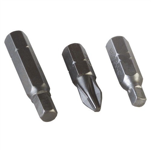 The Brownells 'Other Bit' Master Kit includes 17 essential bits: Allen, Phillips (#0, #1, #2), and Square (1/16", 3/32", 1/8", 9/64"), perfect for all your gunsmithing needs.