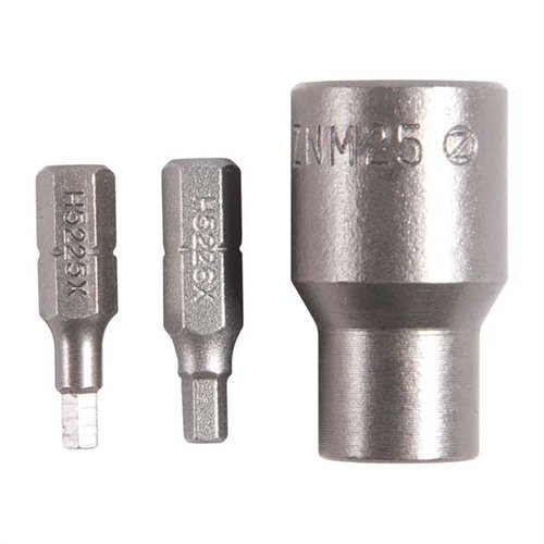 The Brownells Carrier Key Bit Kit features heat-treated steel, including 1/8