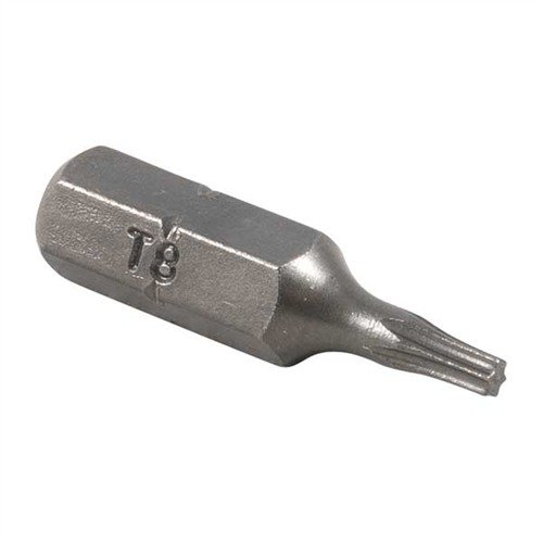 The BROWNELLS TORX® BITS set includes ten durable T-8 bits, ideal for scope rings, bases, and various appliances, ensuring reliable performance in your gunsmithing tasks.