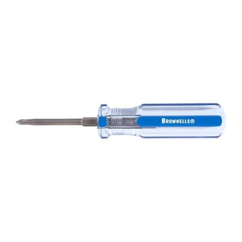 Experience superb control with Brownells' #1 Anti-Cam Screwdriver, featuring a long shank for recoil pad installations and unique teeth for secure screw removal.