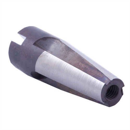 The Brownells 11° Chamfer Cutter allows easy chamfering for .38-.45 caliber without a lathe, keeping your barrel in place for efficient gunsmithing.