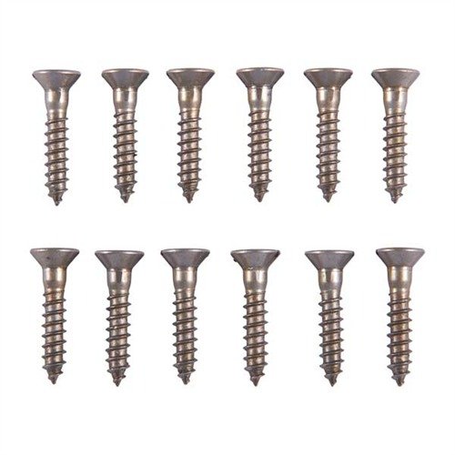 Ideal for custom projects, this 12-pack of unplated steel flat head wood screws can be browned or blued, ensuring a perfect finish without any grinding.