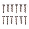 Ideal for custom projects, this 12-pack of unplated steel flat head wood screws can be browned or blued, ensuring a perfect finish without any grinding.