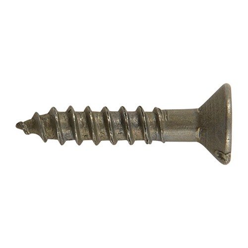 This UNPLATED STEEL FLAT HEAD WOOD SCREW KIT offers 12 versatile sizes, perfect for browning or bluing without plating, all in a convenient bench box.