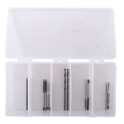 The Brownells Drill & Tap Starter Kit offers high-quality taps and drill bits for easy mounting of shotgun sights and scope bases, all in a durable case.