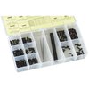 The Brownells Socket Scope Screw Kit includes 168 blued socket head screws, a compartmented box, tweezers, and a jig, ideal for rings, bases, and custom installations.