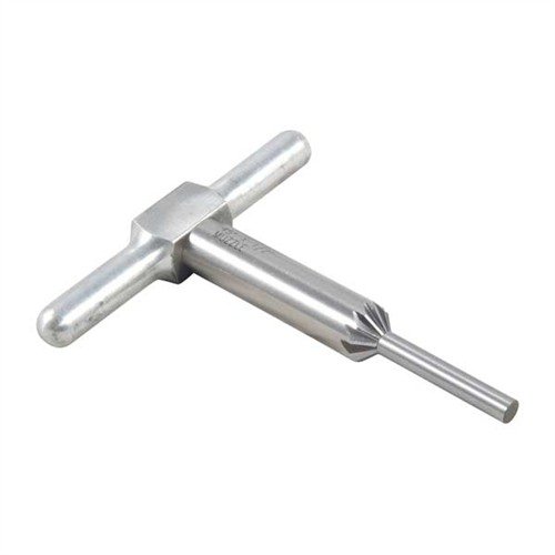 Effortlessly chamfer rifle and handgun muzzles for clean bullet exits and faster revolver reloads with this durable 45° cutter and interchangeable pilots.