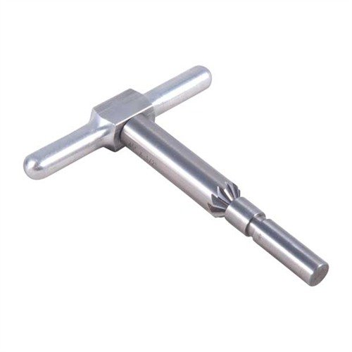 The Brownells 45° Chamfering Cutter quickly breaks sharp edges on rifle and handgun muzzles, enhancing bullet exit and speeding up revolver reloads.