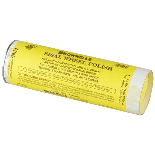 Achieve a #240 Polish-O-Ray™ finish with Brownells Sisal Wheel Polish, featuring alumina abrasive for fast cutting, long-lasting results without streaking.