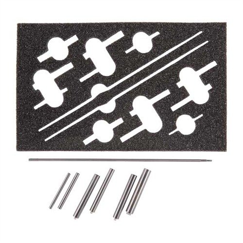 Ensure perfect alignment of your revolver's barrel and cylinder with Brownells Revolver Range Rods, featuring interchangeable heads for precise accuracy checks.