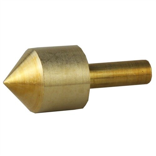 The 45° Brass Muzzle Lap from Brownells polishes chamfers, laps sharp edges, and enhances accuracy, making it an essential tool for precision gunsmithing.