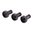 BROWNELLS RIFLE 3/8" LONGER SHANK APERTURE PEEP BLACK 3 PACK