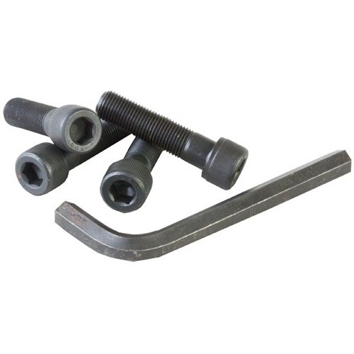 The Brownells Barrel Vise Allen Head Bolt Kit provides exceptional clamping power with durable steel blocks and versatile bushings for various rifle barrels.