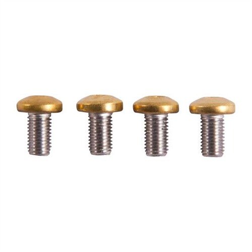 Enhance your 1911 with these TiN-coated stainless steel grip screws, featuring a stunning gold finish, complete with a correct wrench for easy installation.