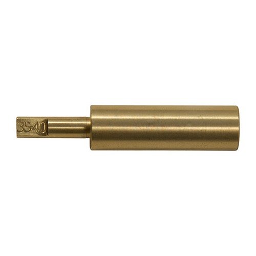 The Brownells .38-40 Muzzle Brass Pilot ensures precise centering of cutters for accurate facing and chamfering, crafted from hardened brass for lasting durability.