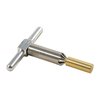 The Brownells 45° Muzzle/Cylinder Chamfering Cutter & Brass Pilot efficiently breaks sharp edges on rifles and handguns, enhancing cylinder filling for revolvers.