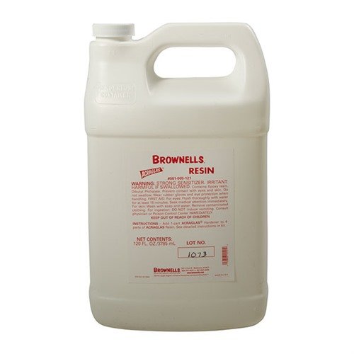 Brownells Acraglas Resin 120 oz offers superior bonding strength and durability, perfect for gunsmithing and firearm repairs, ensuring long-lasting performance.