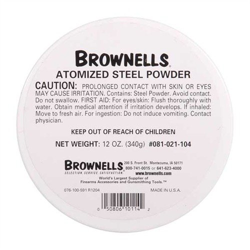 Achieve a tough, rust-resisting finish with Brownells Atomized Steel Powder; easy to use with detailed instructions, 100% guaranteed and meets Mil Spec STD171.
