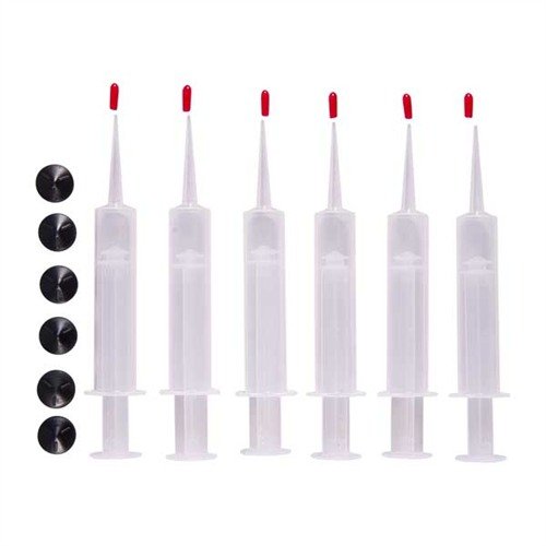 Achieve precise dispensing of Acraglas~, wood glues, and greases with these re-usable 10cc syringes; perfect for tight spaces and easy to clean!