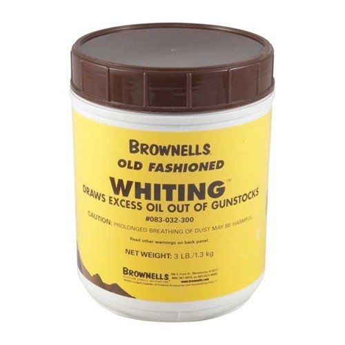 OLD FASHIONED WHITING effectively draws excess oil from gun stocks using a simple paint-it-on, brush-it-off method, ideal for military and oil-finished stocks.