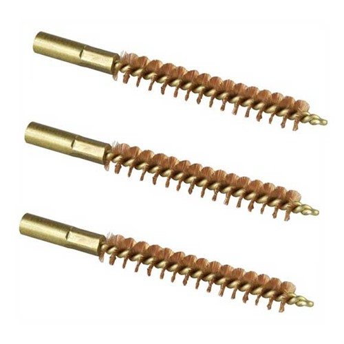 The Brownells Special Line Dewey Bronze Pistol Brushes are perfect for .38/.357/9mm pistols, offering a 3-pack for effective cleaning and maintenance.