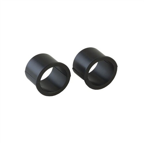 Adapt your scope with BROWNELLS DELRIN® RING REDUCERS; non-marring, matte black finish for seamless installation on larger rings, sold as front-and-rear kits.