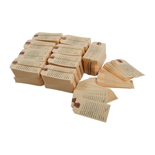 Organise your firearms with Brownells Gun Price Tags—11 pre-printed headings for essential details, available in 3 colours for easy identification.