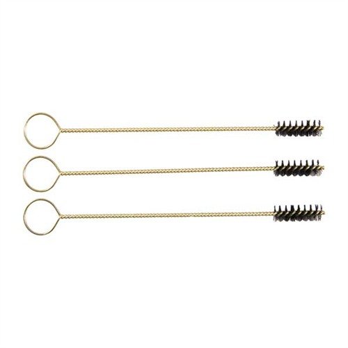 .40/10mm Handgun Cleaning Brushes from Brownells offer durable nylon bristles for effective cleaning, ideal for use on the bench or at the range.