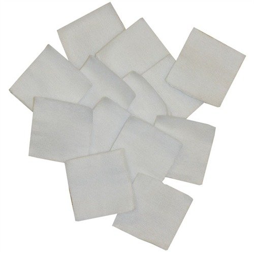 Brownells 100% Cotton Flannel Cleaning Patches offer high-quality, space-saving convenience in resealable bags, ideal for hunting and shooting excursions.