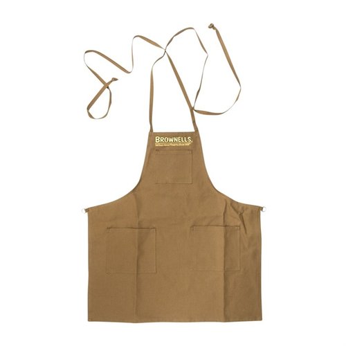 Crafted from durable all-cotton duck, this premium apron features reinforced stitching, adjustable neck strap, and spacious pockets for the professional gunsmith.