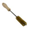 The Brownells Handled Shotgun Chamber Brush features heavy-duty brass bristles and a solvent-proof handle, expertly designed to tackle tough fouling in 10 gauge chambers.