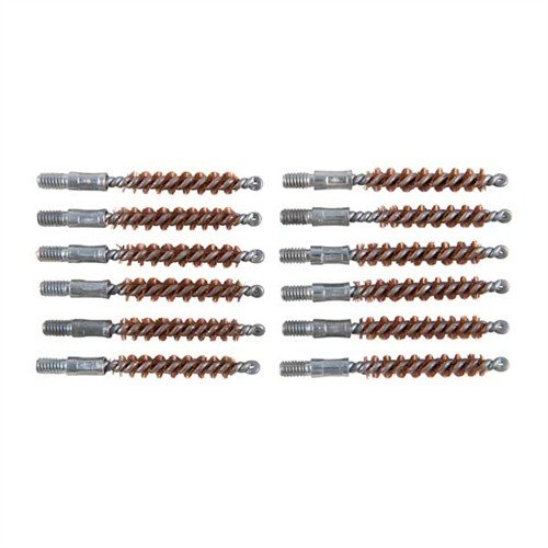 Experience thorough cleaning with our Brownells Standard Line Bronze Bore Brushes, featuring durable phosphor bronze bristles and a one-piece looped shank for longevity.