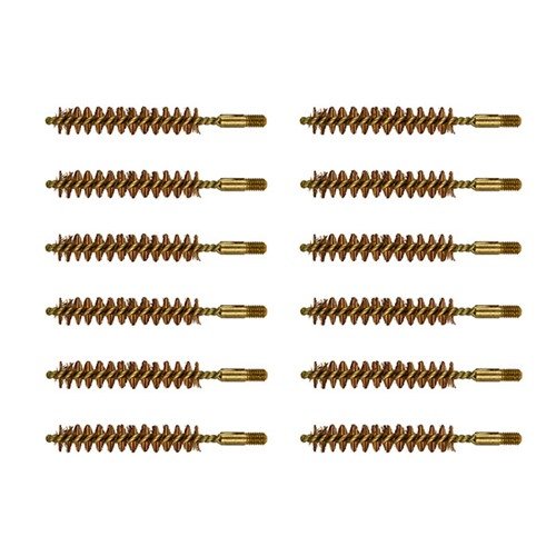 The BROWNELLS BEEFY Bore Brushes feature durable phosphor bronze bristles and robust 10-32 threads, perfect for cleaning .375 caliber rifles effectively.