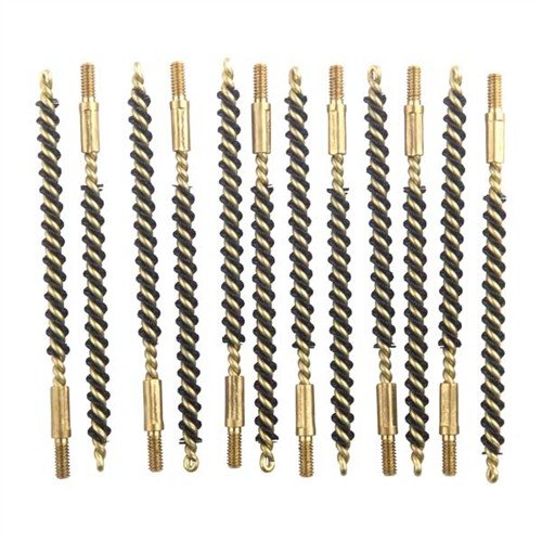 .17 Caliber Nylon Rifle Bore Brushes from Brownells offer durable, solvent-resistant nylon bristles and a robust steel shank, perfect for effective cleaning.