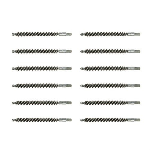 Brownells' .22 Caliber Rimfire Rifle Bore Brushes offer aggressive cleaning with stainless steel bristles, packed in bulk for convenience and cost-effectiveness.
