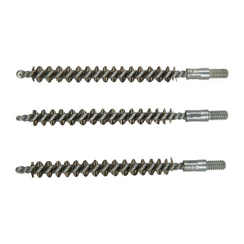 Brownells STANDARD LINE Stainless Steel Bore Brushes offer aggressive cleaning for leaded or fouled bores, packed in bulk for convenience and cost-effectiveness.