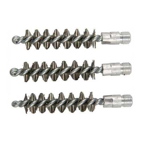 Brownells Standard Line Stainless Steel Shotgun Bore Brushes clean severely leaded or fouled bores aggressively, packed in bulk for convenience and cost-effectiveness.