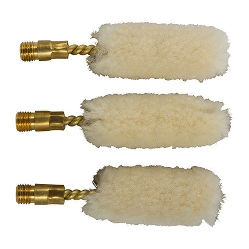 Experience superior cleaning with Brownells Wool Bore Mops, made from pure wool with brass shank, perfectly fitting 20 ga shotguns in a convenient 3 pack.
