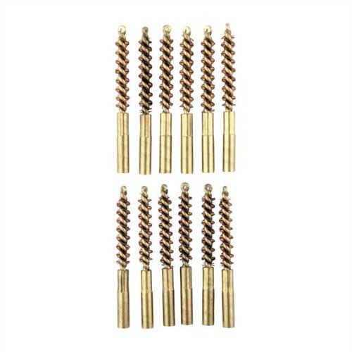 Experience hassle-free cleaning with Dewey-Thread Handgun Bore Brushes, featuring durable phosphor bronze bristles and a scratch-free brass shank for superior maintenance.
