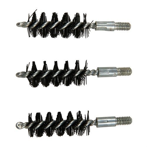 Brownells Standard Line Nylon Bore Brushes are durable, scratch-free, and designed for effective cleaning of .40 caliber pistols, available in a convenient 3-pack.