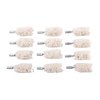 Brownells Cotton Bore Mops are pure and natural, fitting 12 ga shotguns perfectly. Each pack contains 12 mops for efficient cleaning and maintenance.