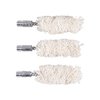 Brownells Cotton Bore Mops effectively absorb solvents and oils, while their natural scrubbing action removes fouling, perfect for applying cleaning compounds.