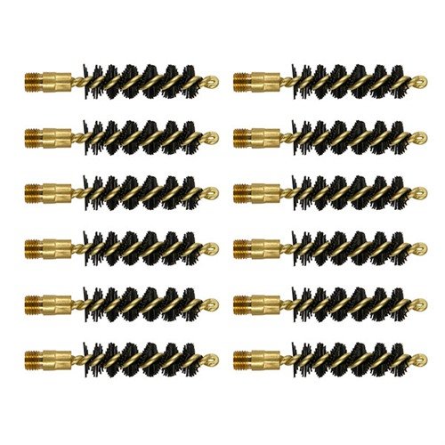 The Brownells Heavy Weight Nylon Shotgun Bore Brushes feature aggressive, durable bristles for effective cleaning, safe on rifling, and solvent-resistant.