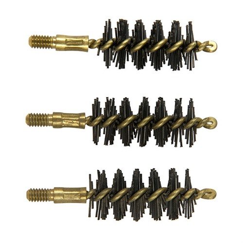 .50 Caliber Nylon Bore Brushes from Brownells are tough on crud but gentle on barrels, ensuring effective cleaning for your handgun with a convenient 3-pack.