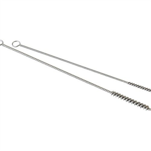 The Brownells Shotgun Port Brushes feature stainless steel bristles, ideal for cleaning shotgun barrel ports, available in convenient 3 packs for easy use.